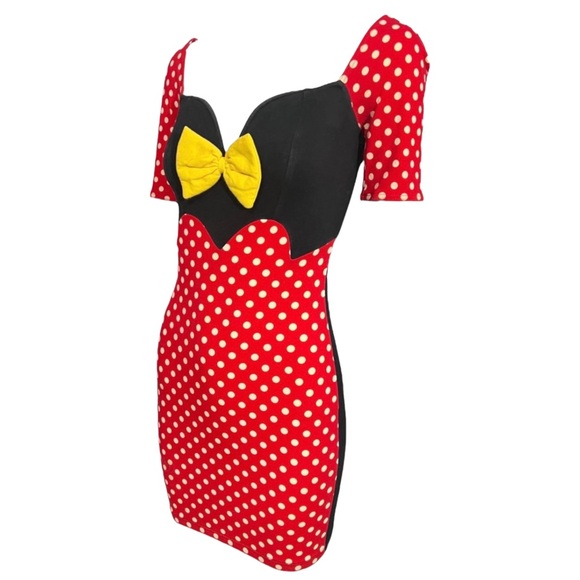 1980’s Moschino Mare Vintage Minnie Mouse Knit Mini Dress - Picture 2 of 6